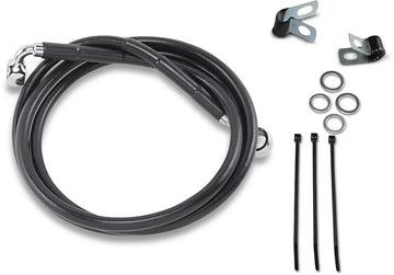 harley davidson fxsts [DRAG SPECIALTIES] - Extended Black Vinyl Brake Line Kit - 0