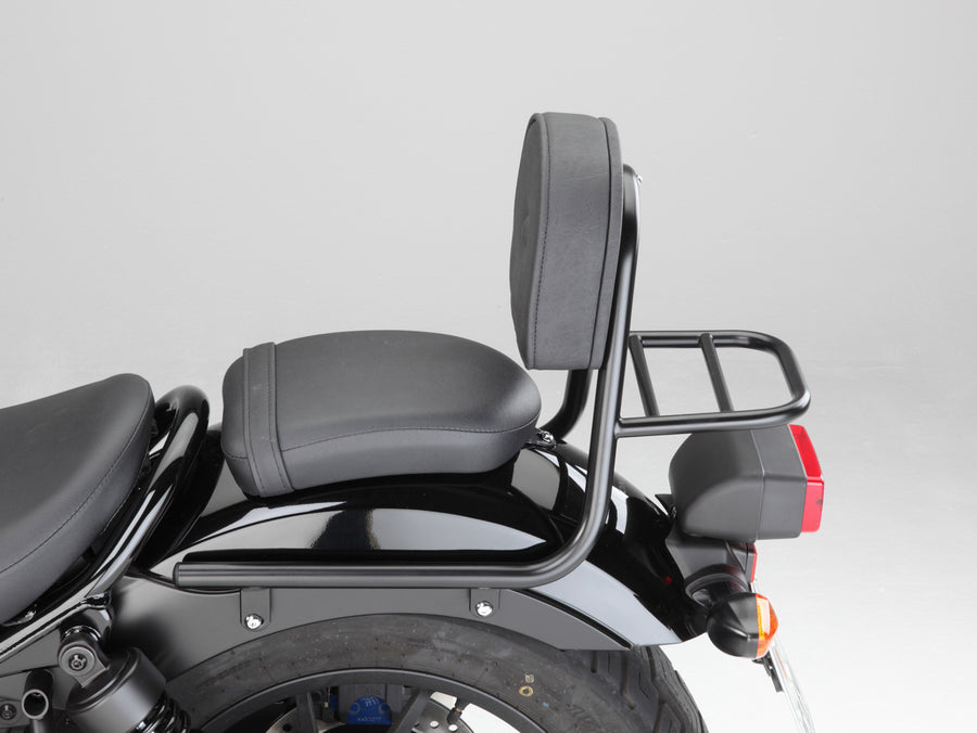 Honda CMX 500 Rebel (PC56A) 2017- [2017] - Sissy bar made of pipe with pillows and luggage rack, black