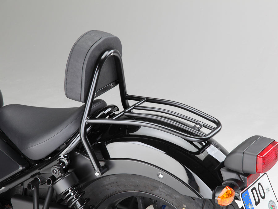 Honda CMX 500 Rebel (PC56A) 2017- [2017] - driver Sissy bar with pillows and luggage rack, black