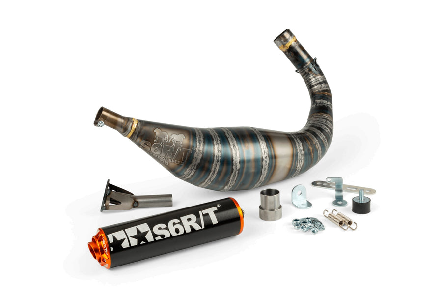 Fantic XM 50 2T - Auspuff R/T 90-100 Schwarz/Orange