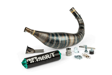Fantic XM 50 2T - Auspuff R/T 90-100 Schwarz/Türkis