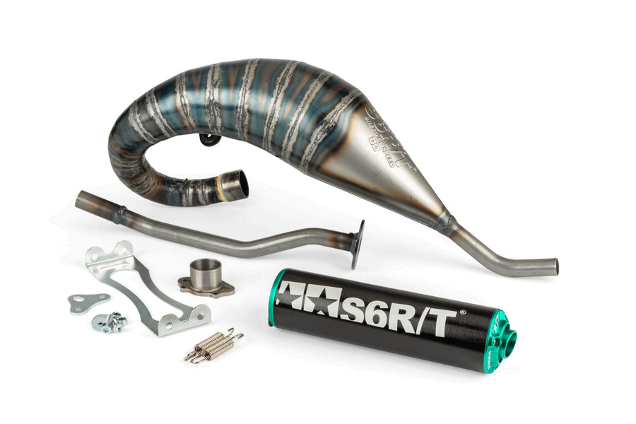 Derbi Senda X-Treme SM '05 - '10 50 2T D50B0 - Auspuff R/T Hoch Schwarztürkis