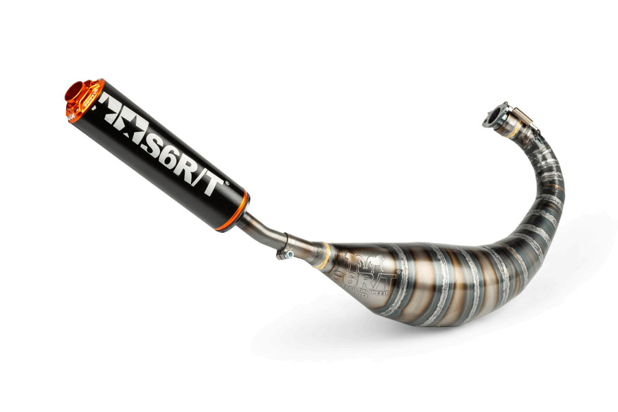 Derbi Senda X-Treme SM '05 - '10 50 2T D50B0 - Auspuff 80-90 Schwarz / Orange