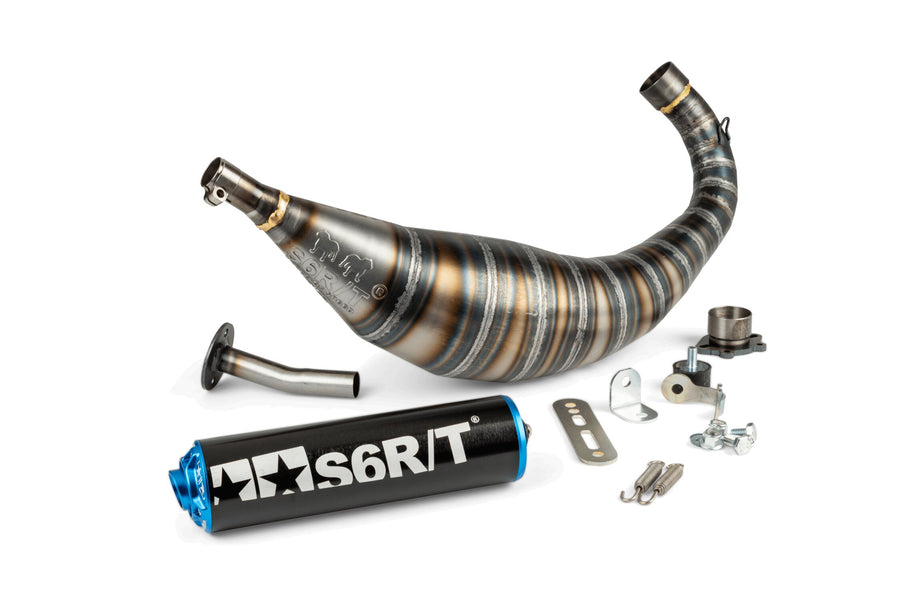 Derbi Senda X-Treme SM '05 - '10 50 2T D50B0 - Auspuff 90-100 Schwarz / Blau