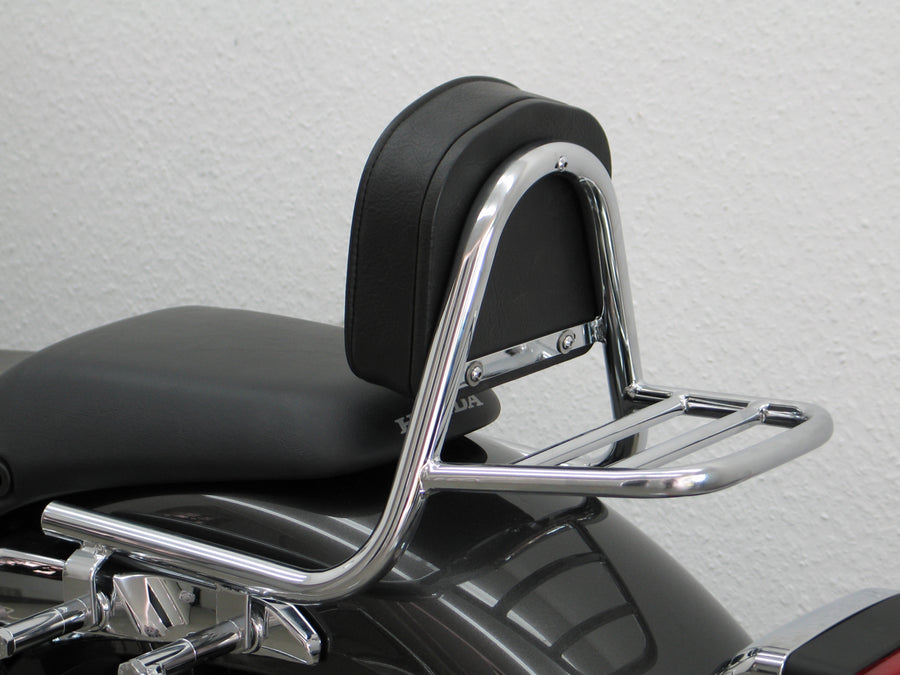 Honda VT 750 S (chain) [2010-2011] - Sissy bar made of pipe with pillows and luggage rack