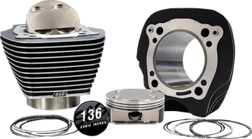 Harley-Davidson FLFBS 1923 Softail Fat Boy 117 [2025] - 132" Hochverdichtungs- / 136" Big Bore Kit – Oberfläche: Schwarz, Nicht hervorgehobene Kühlrippen – Merkmal: 0,00 cm³ Kuppelvolumen – Bild 2