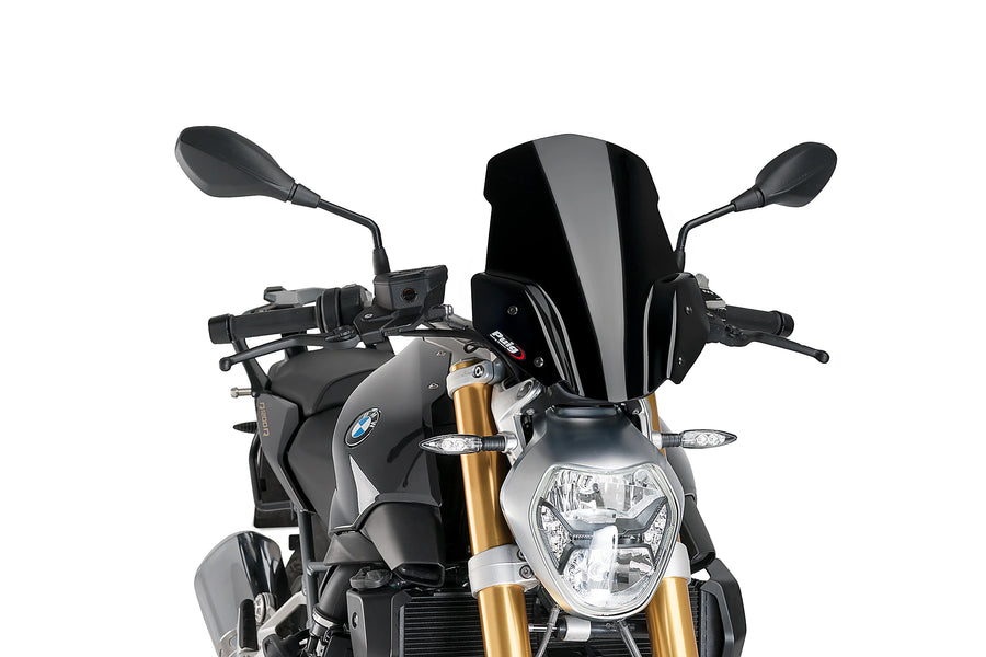 BMW R 1200 R [2018] - New Generation Sport Windshield | Black | PUIG 7651N