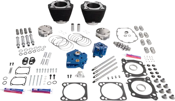 Harley-Davidson FXBB 1923 Softail Street Bob Solo 117 [2026] - 132" Power Package Motorleistungs-Kit – Oberfläche: Schwarz, Nicht hervorgehobene Kühlrippen – Bild 2