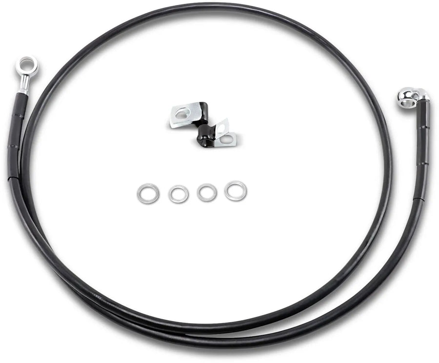 harley davidson fxsts [DRAG SPECIALTIES] - Extended Black Vinyl Brake Line Kit