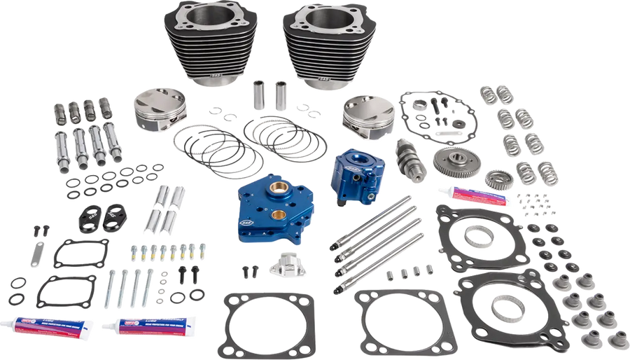 Harley-Davidson FXBR 1923 Softail Breakout 117 [2026] - 132" Power Package Motorleistungs-Kit – Oberfläche: Schwarz, Hervorgehobene Lamellen – Bild 1