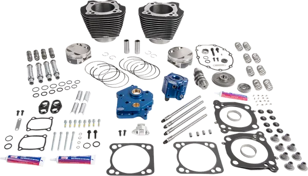 Harley-Davidson FXBB 1923 Softail Street Bob 117 [2026] - 132" Power Package Motorleistungs-Kit – Oberfläche: Schwarz, Hervorgehobene Lamellen – Bild 2
