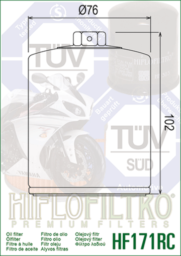 Harley -Davidson Street Bob 114 FXBBS [HiFlofiltro] - Performance Oil Filter Chrom - 0