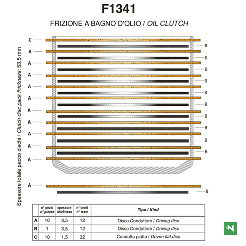 Hyperstrada 821 [NEWFREN] - Standard steel and friction disc clutch kit