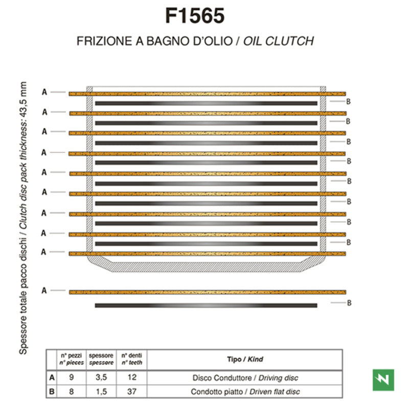 Ducati S 800 [NEWFREN] - Standard friction disc clutch kit