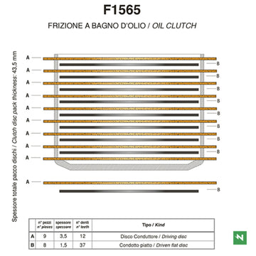 Ducati S 620 [NEWFREN] - Standard steel and friction disc clutch kit - 0