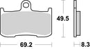 Suzuki Gsx 1300 [BREMBO] - Competition Carbon Ceramic Brake Pads - 07KA23RC