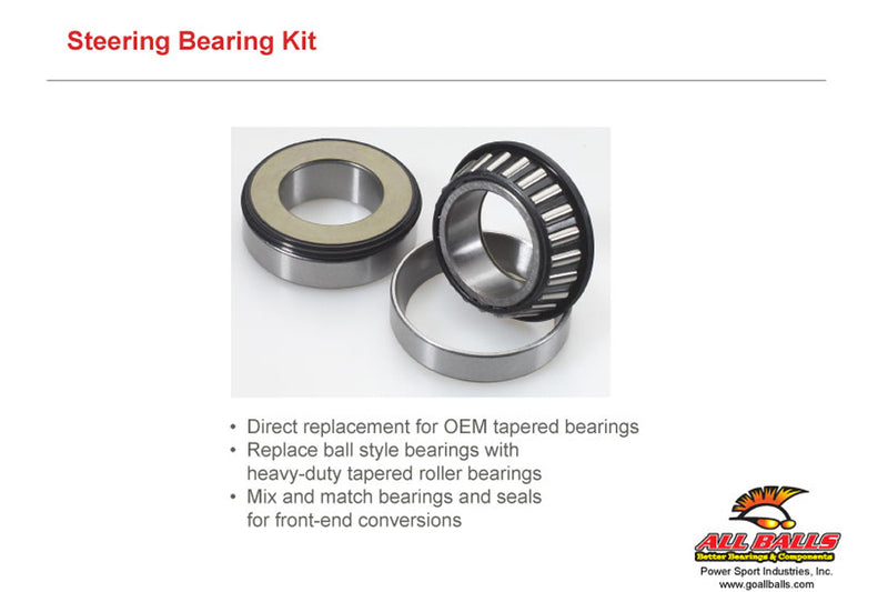 Kawasaki Zx 12 R [ALL BALLS] - Kit steering head bearing for: ZX6R, ZZR600, ZX9R, ZX12R