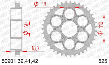 Ducati Panigale 1199 [AFAM] - Sprocket Steel Standard - 525