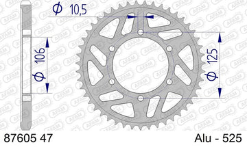 Triumph Street Triple [AFAM] - Sprocket Aluminum Standard - 525