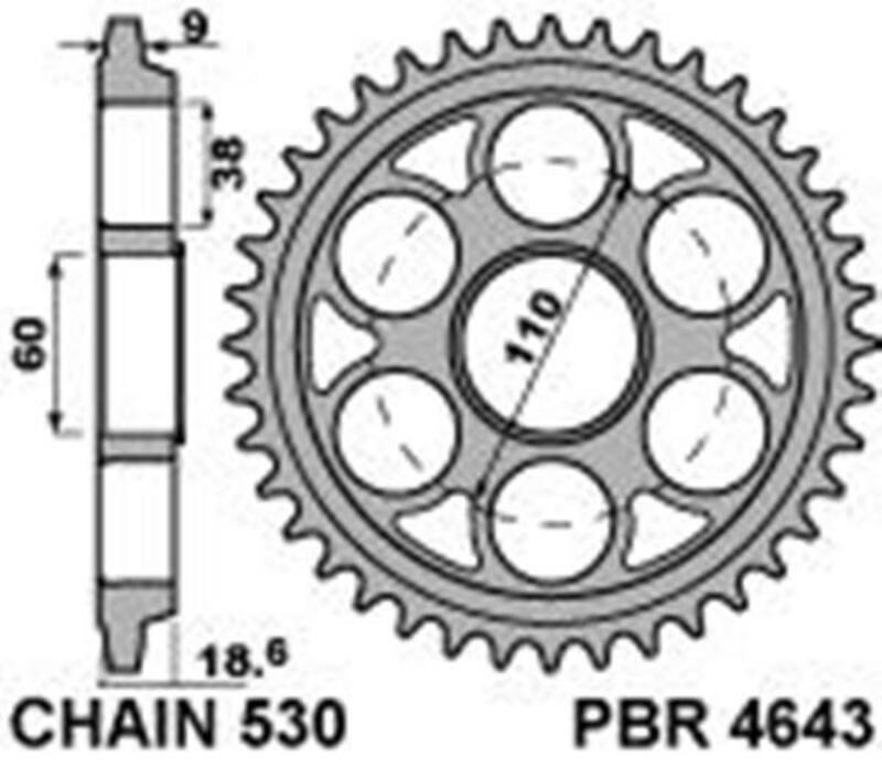 Ducati Multistrada 1200 [PBR] - Sprocket steel reinforced - 530