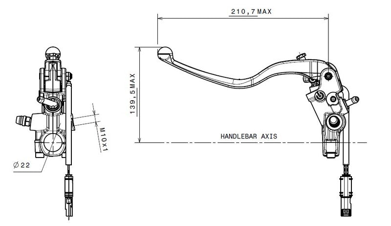 Ducati Monster 1100 [BREMBO] - Clutch master cylinder Ø15x19mm titanium