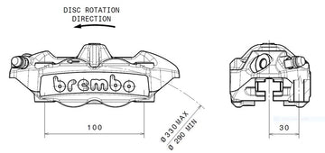 Ducati Diavel 1200 [BREMBO] - M4 front left brake caliper titanium Ø34mm - 0