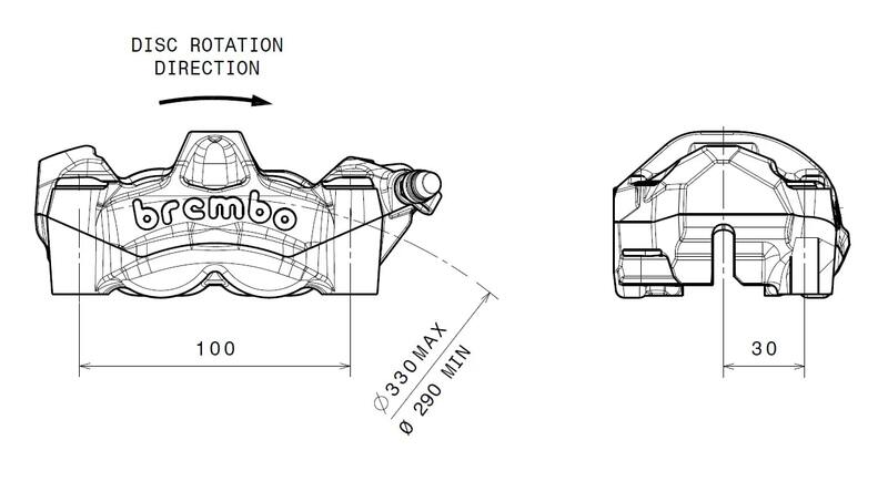 Honda Cb 1000 [BREMBO] - M50 front left brake caliper titanium Ø30mm