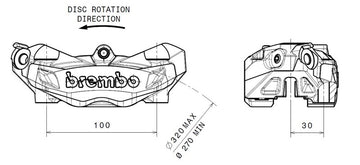 Ducati Hyperstrada 821 [BREMBO] - M4 front left brake caliper titanium Ø32mm - 0