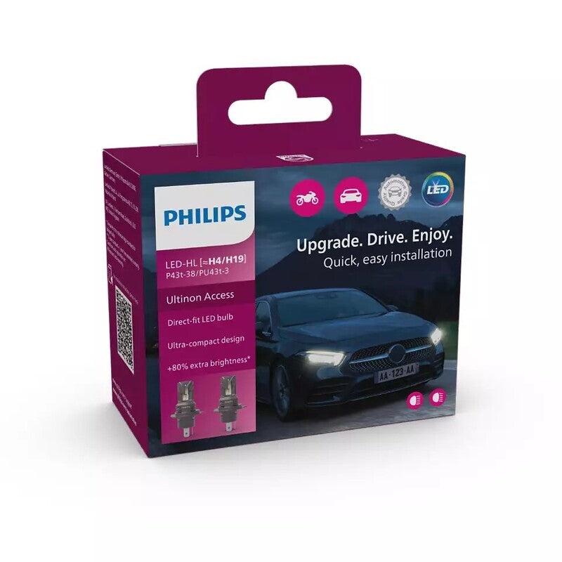 Aprilia Mille Rsv 1000 Me [PHILIPS] - H4 Ultinon Access Moto bulb 12V/55W - 1 piece.