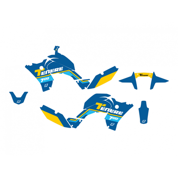 Yamaha Ténéré 700 Rally [BLACKBIRD] - Rally Ride Graphics Kit – Blue