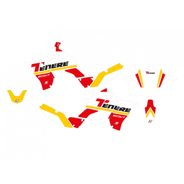 Yamaha Ténéré 700 [BLACKBIRD] - Rally Ride Graphics Kit – Red
