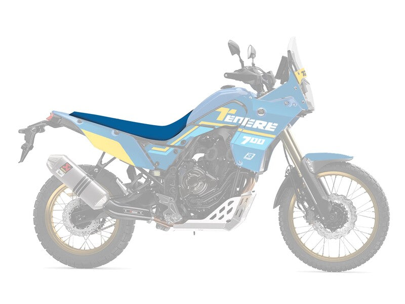 Yamaha Tenere 700 World Raid [BLACKBIRD] - Rally Ride Seat Cover - Black/Blue - 2 pieces