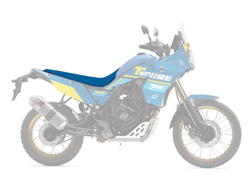 Yamaha Tenere 700 World Raid [BLACKBIRD] - Rally Ride Seat Cover - Black/Blue - 2 pieces