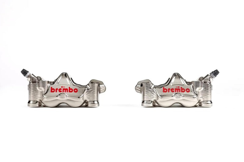 Kawasaki Ninja 1000 [BREMBO RACING] - Pair of GP4RX - 18mm brake calipers (CNC machined - chrome plated) (with pads)