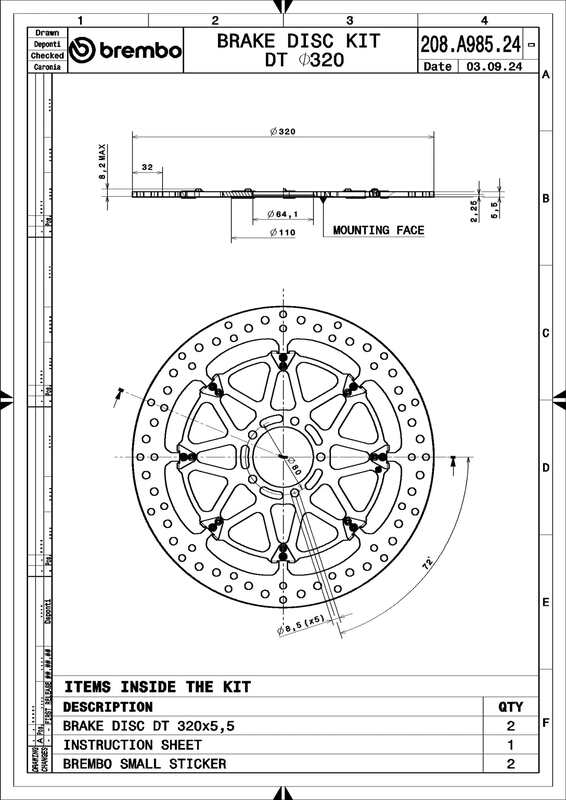 Ktm 1390 Super Duke R Evo [BREMBO RACING] - UPGRADE T-Drive floating brake discs - 208A98524