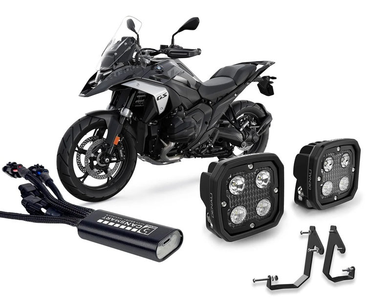 Bmw R 1300 Gs Trophy [DENALI] - D4 LED 10W lighting set - with CanSmart Gen II controller and holder