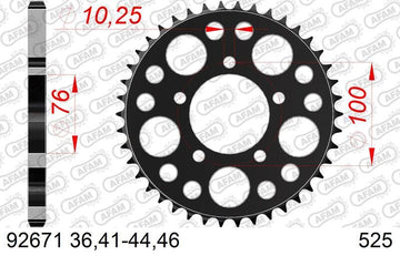 Benelli Trk 502 [AFAM] - Chain kit 525XMR3 14/42 Super-reinforced - Standard sprocket - 0