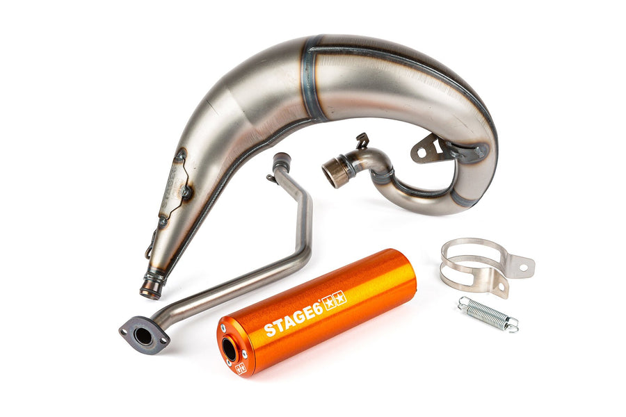 Rieju MRT 50 2T - Auspuff Streetrace High Mount CNC Orange
