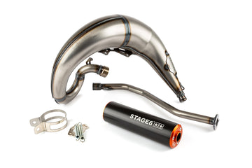 Beta RR SM 50 2T - Exhaust Streetrace High Mount left orange black