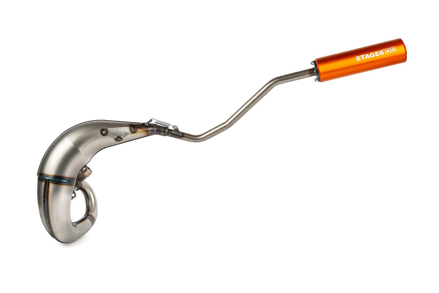 Beta RR Enduro 50 2T - Exhaust Streetrace High Mount left orange