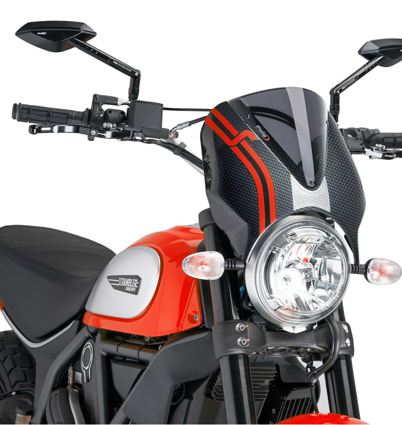 DUCATI SCRAMBLER DESERT SLED [2025] – RetroVision Windshield Visor – Strong