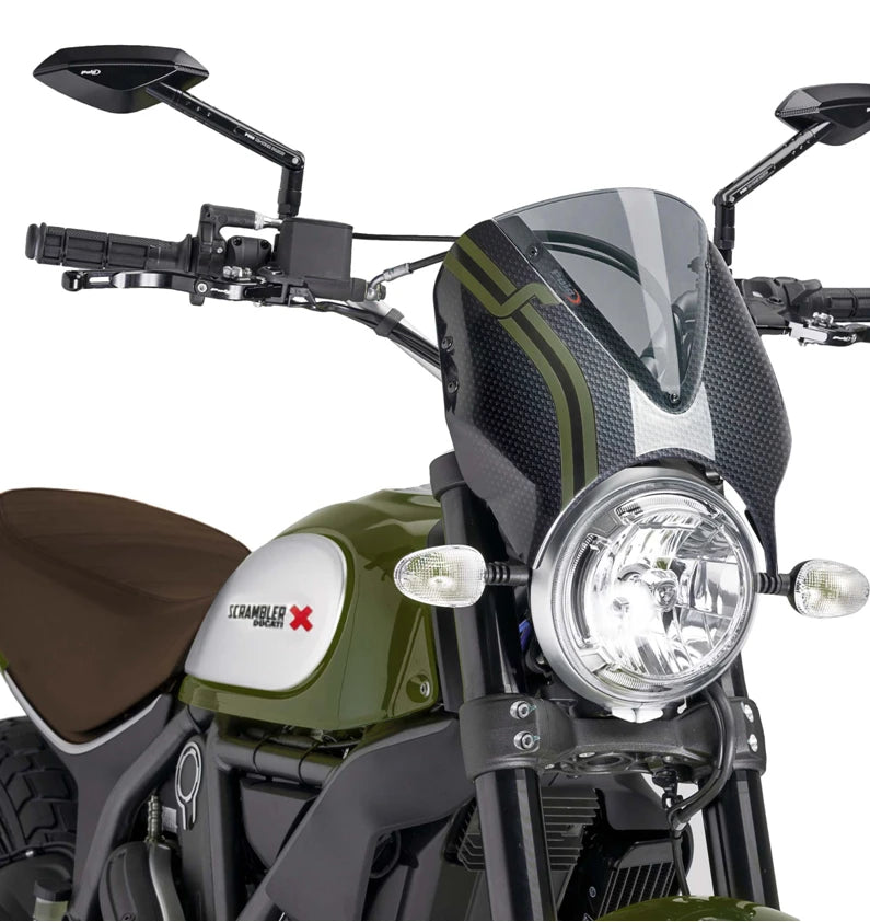 DUCATI SCRAMBLER DESERT SLED [2025] – RetroVision Windshield Visor – Black