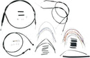 Harley Davidson Nightster [BURLY BRAND] – Komplettes schwarzes Vinyl-Lenkerzug/-Leitungsset für Ape Hanger