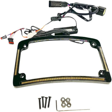 harley davidson fltruse [CUSTOM DYNAMICS] – LED radius license plate frame - 0