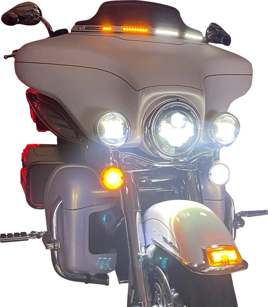 harley davidson flhtc [CUSTOM DYNAMICS] - Genesis® 4 Dynamic LED Batwing Windshield Trim