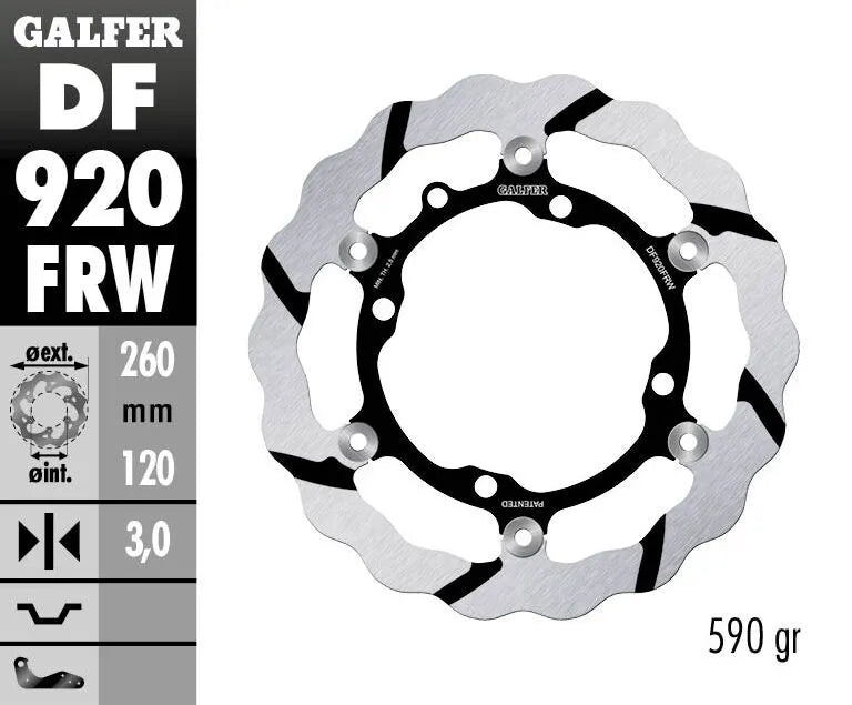 Sherco SE 250 [2014] - floating wave brake disc, grooved – picture 2