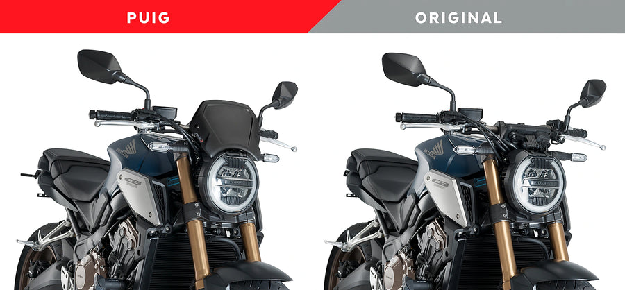 HONDA CB1000R NEO SPORTS CAFÉ - Aluminium-Frontplatte | Schwarz | PUIG 9803N