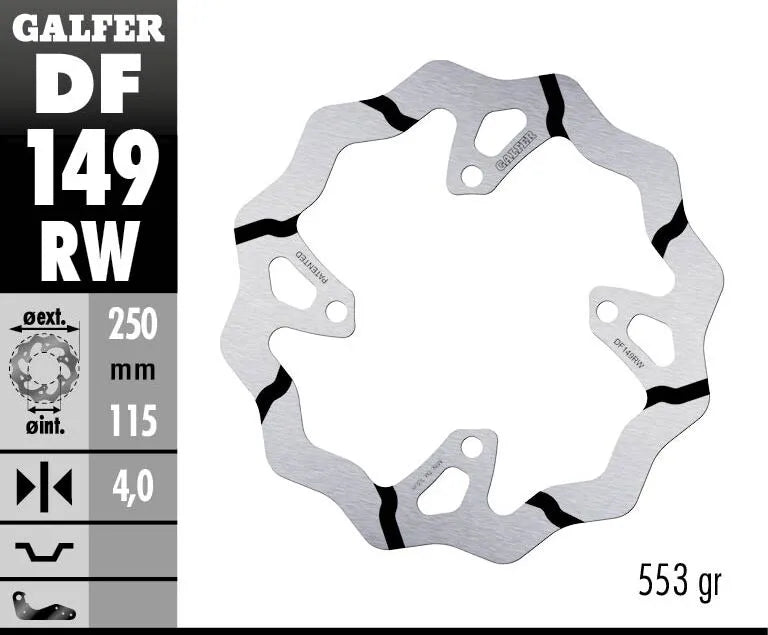 Kawasaki KX 250 F [2019, 2020] - BRAKE DISC FIXED WAVE GROOVED OVERSIZE – Picture 2