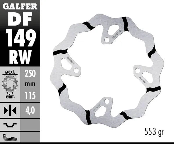 Kawasaki KX 250 F [2019, 2020] - BRAKE DISC FIXED WAVE GROOVED OVERSIZE – Picture 4