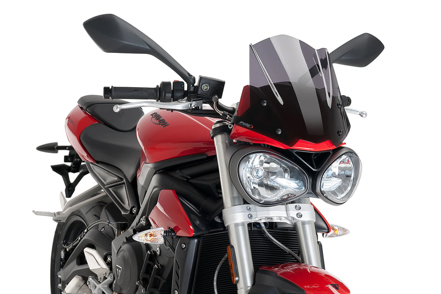 TRIUMPH STREET TRIPLE S [2017–2019] - New Generation Sport Windschild | Stark getönt | PUIG 9999F